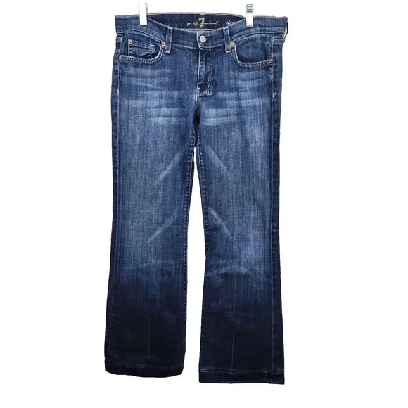7 For All Mankind Jeans Size 30 Dojo Denim Women's Y2K Low Rise